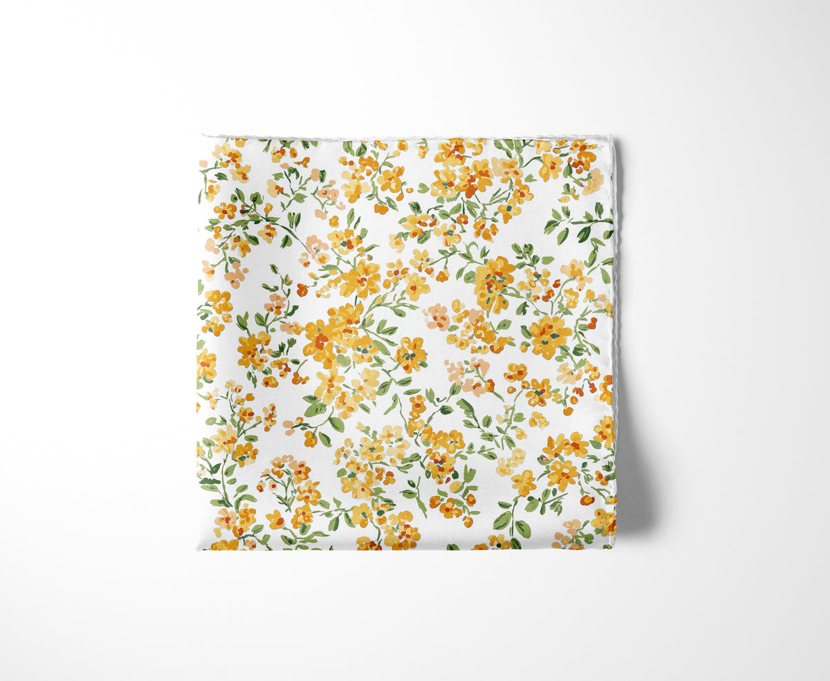 HAMPSTEAD- (F) Pocket Square Tangerine