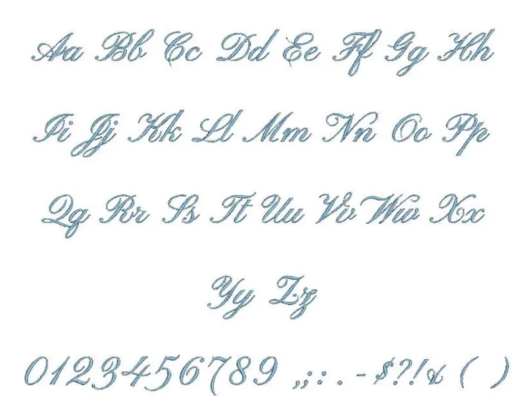 French Script Embroidered Linen Napkins