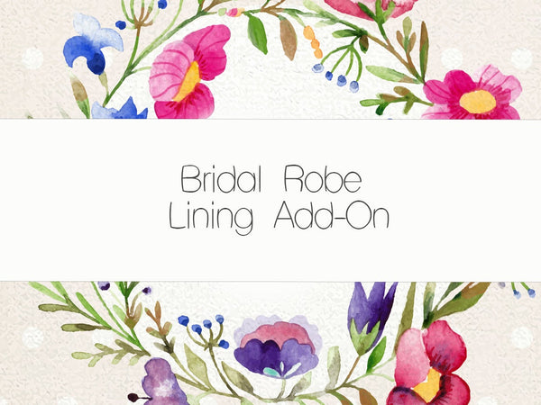 White Luxcotton Robe Lining Add-on: Poly Lining