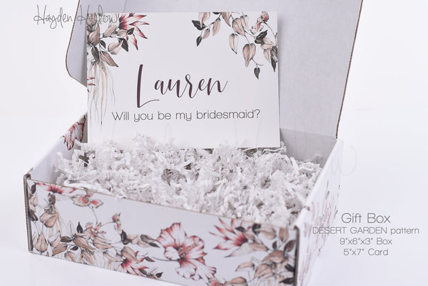 Botanical floral Gift Box with Card