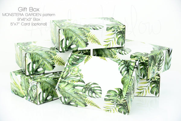 Monstera Print Gift Box