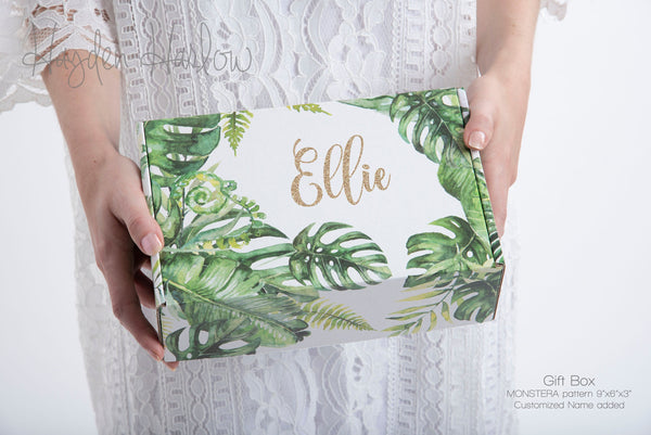 Monstera Leaf Gift Box with Card