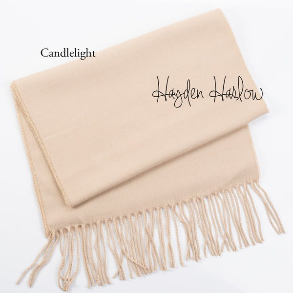 Gold Wool-Blend Scarf