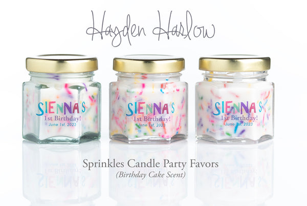 Sprinkles Birthday Cake Scent Mini Favor Candles