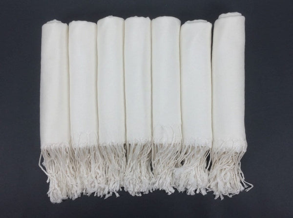 Ivory or White Pashmina Shawl
