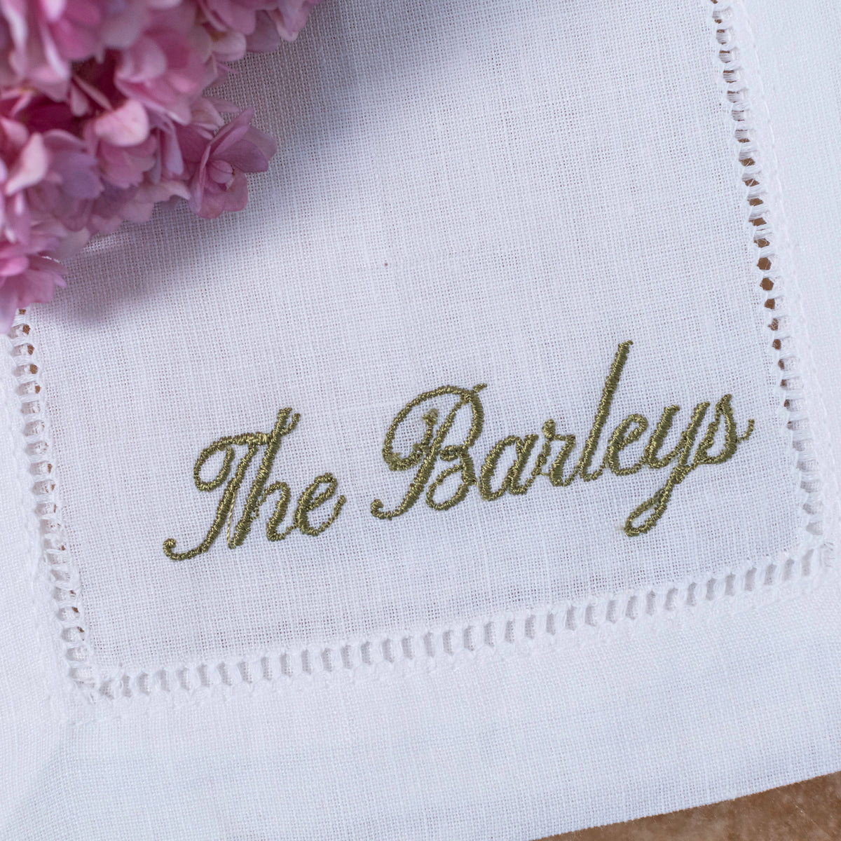 Personalized Embroidered Linen Napkins