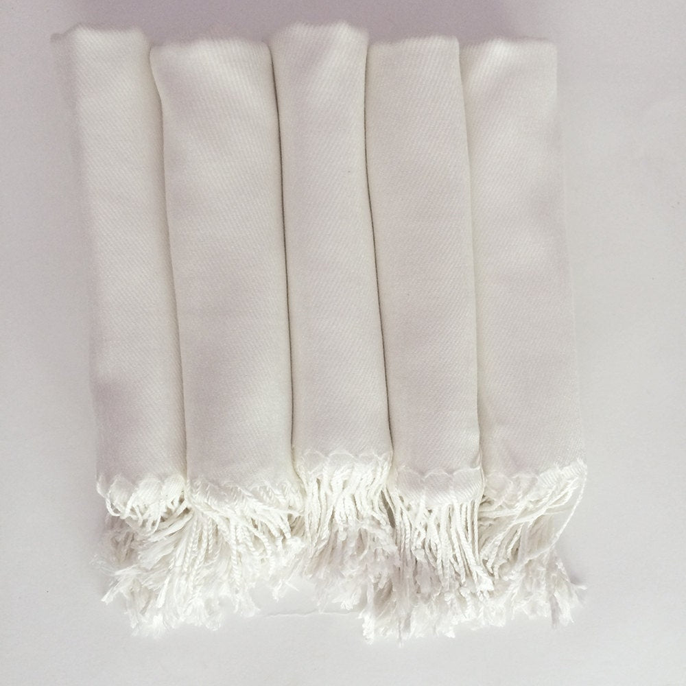 Ivory or White Pashmina Shawl