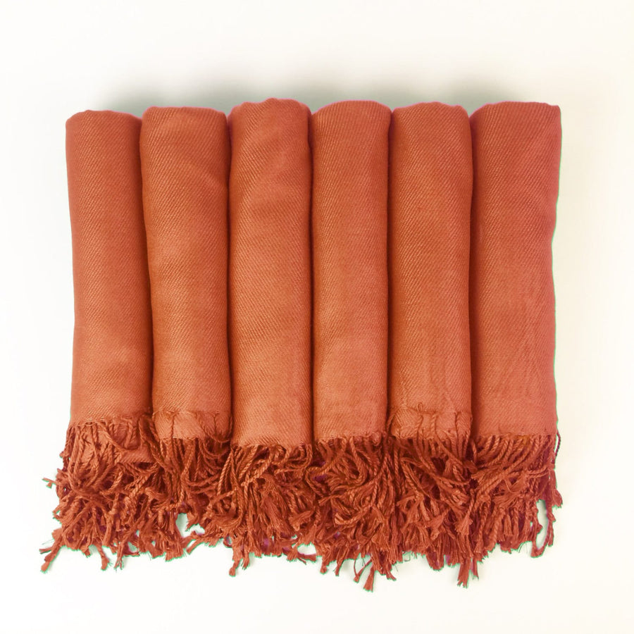 Burnt Orange Pashmina Shawl