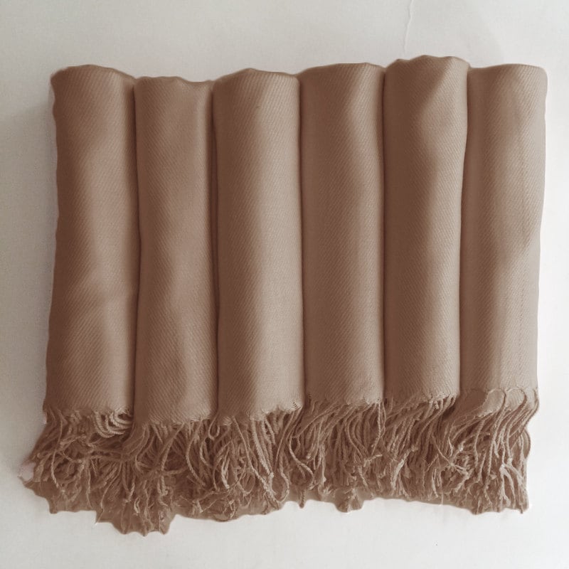 Latte Brown Pashmina Shawl