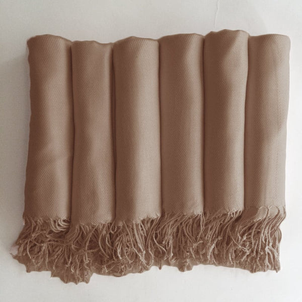 Latte Brown Pashmina Shawl