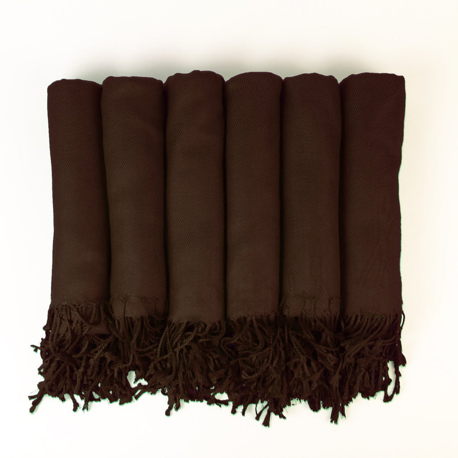 Chocolate Brown Pashmina Shawl