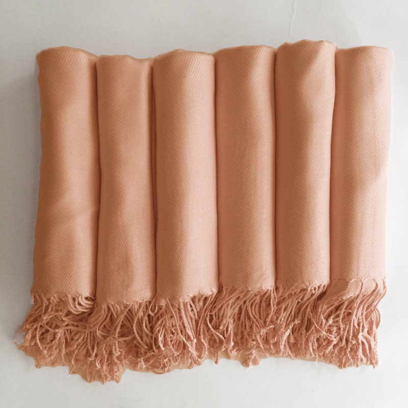 Peach Pashmina Shawl