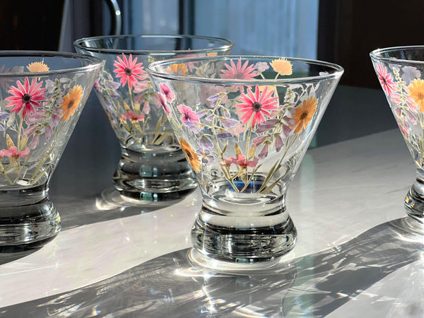Botanical Martini Glass Set