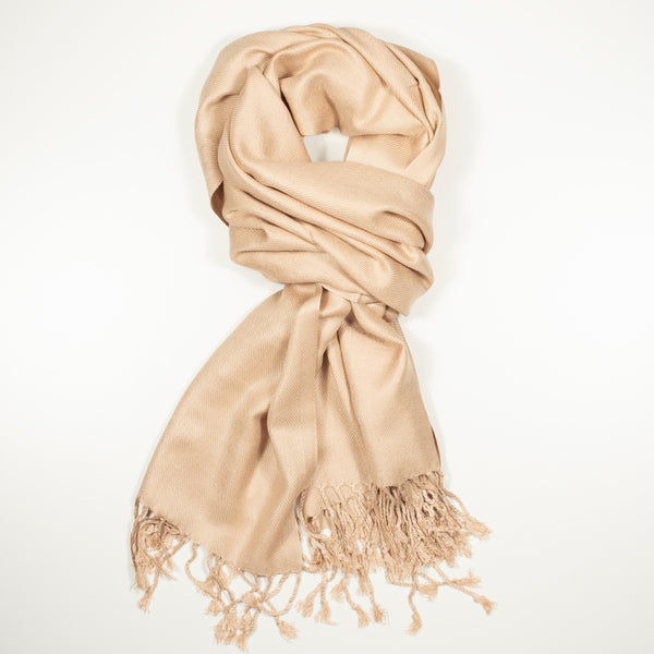 Champagne Light Gold Pashmina Shawl