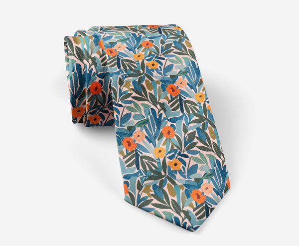 Mustique Floral Tie & Accessories