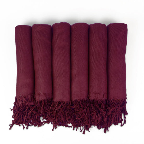 Wine Pashmina Shawl