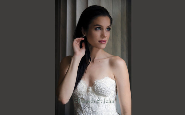 French Alencon Lace Bridal Bustier Top
