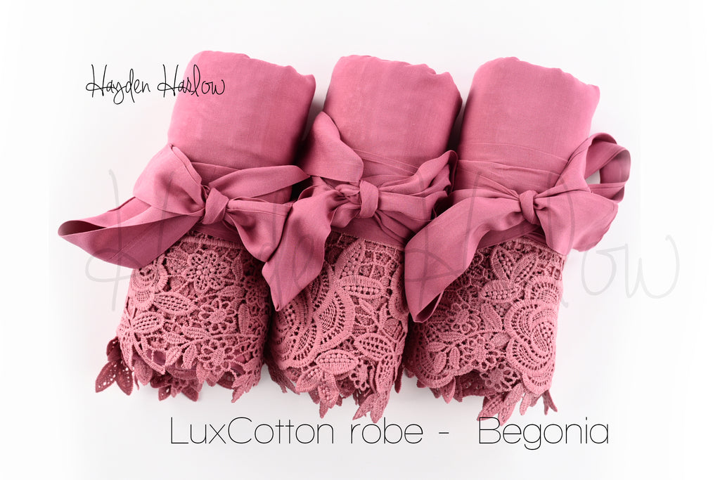 LuxCotton Robe- Begonia - Hayden Harlow