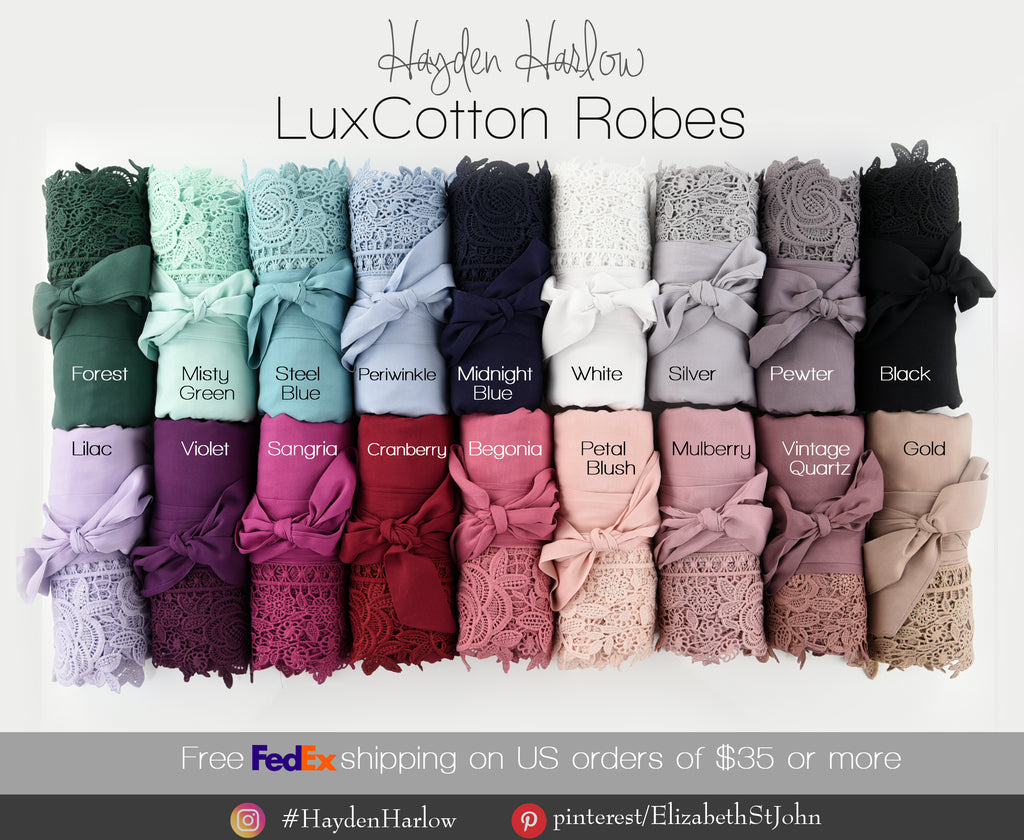 LuxCotton Robe- Begonia - Hayden Harlow
