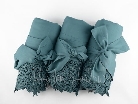 LuxCotton Robe- Steel Blue - Hayden Harlow