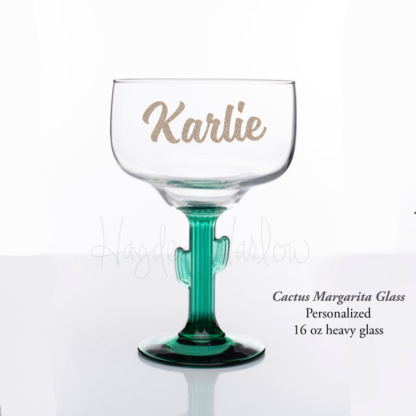 Cactus Margarita Glass - 16 oz - Hayden Harlow